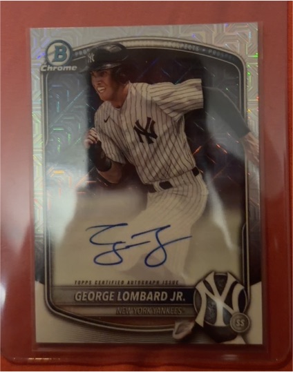2025 Bowman Chrome Mega Box #BMA-GL George Lombard Jr. — front
