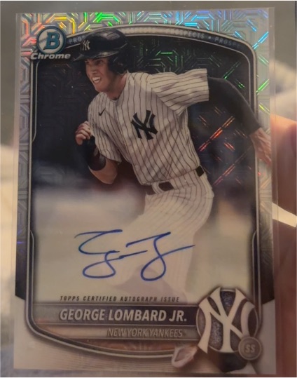 2025 Bowman Chrome Mega Box #BMA-GL George Lombard Jr. — front