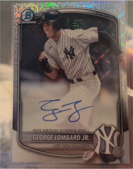 2025 Bowman Chrome Mega Box #BMA-GL George Lombard Jr. — front