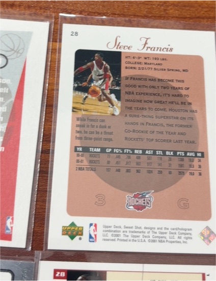 1993-94 Upper Deck #28 Steve Francis — front