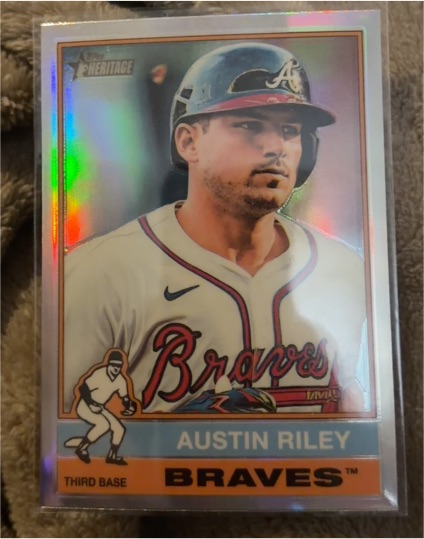 2025 Topps Heritage Chrome #364 Austin Riley — front