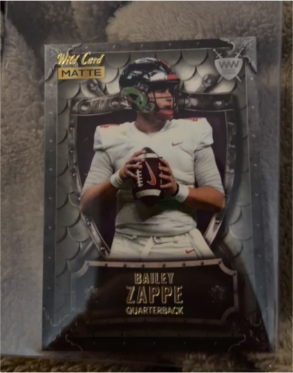 2022 Wild Card Matte #WW-3 Bailey Zappe — front