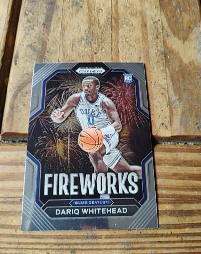 2023 Panini Prizm Draft Picks #13 Dariq Whitehead Fireworks — front