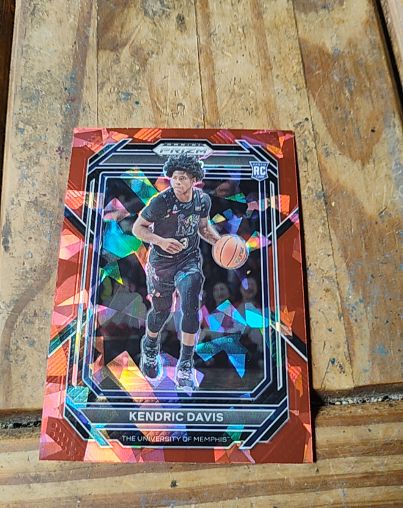 2023 Panini Prizm Draft Picks #36 Kendric Davis Red Ice — front