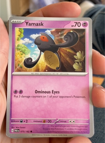 2023 Pokémon SV04: Paradox Rift #075 Yamask — front