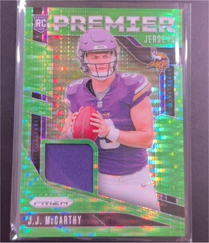 2024 Panini Prizm Premier Jerseys #PJ-JJM J.J. McCarthy — front
