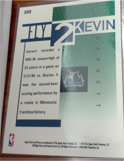 2000 Upper Deck Victory #309 Kevin Garnett — front