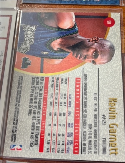 1997 Bowman's Best #90 Kevin Garnett — front