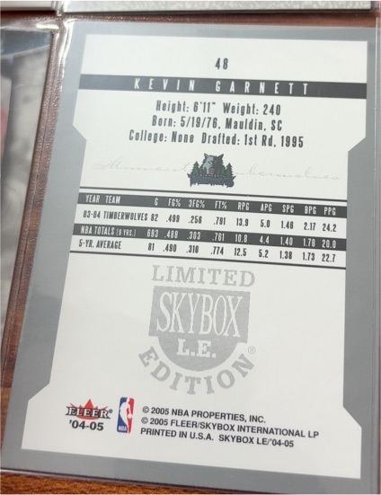 2004-05 Fleer Skybox Limited Edition #48 Kevin Garnett — front