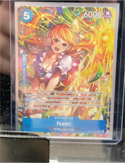One Piece Card Game OP11-054 Nami A Fist of Divine Speed — front