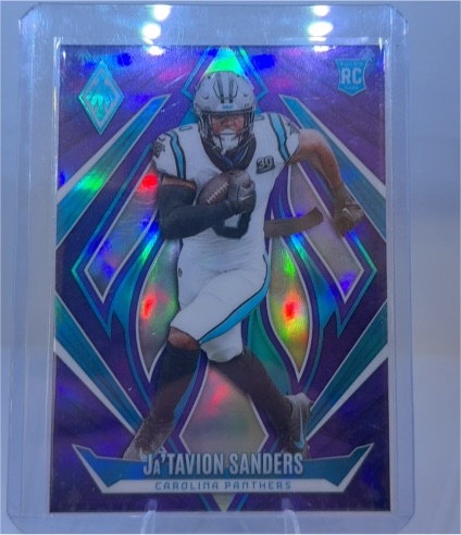 2024 Panini Phoenix #194 Ja'Tavion Sanders Purple Fade Rookie — front