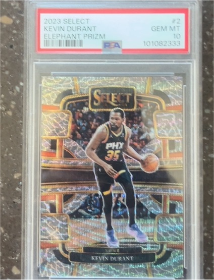 2023 Panini Select #2 Kevin Durant Elephant Prizm — front