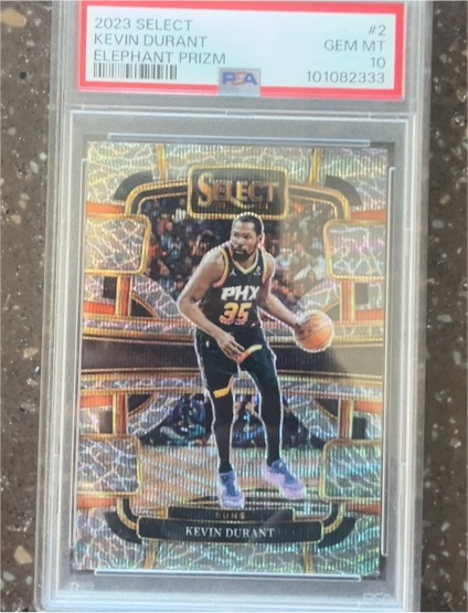 2023 Panini Select #2 Kevin Durant Elephant Prizm — front