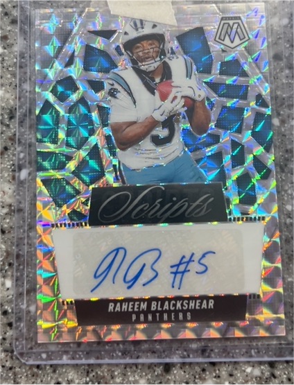 2025 Panini Mosaic #SCR-RBR Raheem Blackshear Scripts — front
