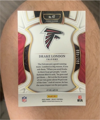 2025 Panini Select Concourse #47 Drake London — front