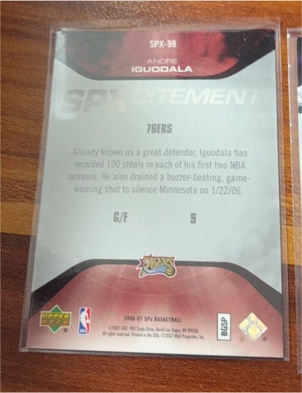2007 Upper Deck SPx #SPX-98 Andre Iguodala — front