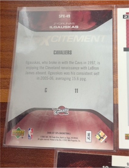 2006-07 Upper Deck SPx #49 Zydrunas Ilgauskas — front