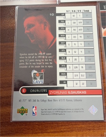 1998 Upper Deck #10 Zydrunas Ilgauskas — front