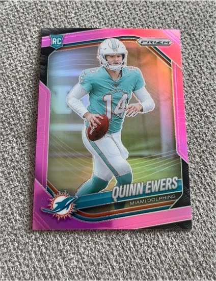 2025 Panini Prizm #307 Quinn Ewers Pink Prizm — front