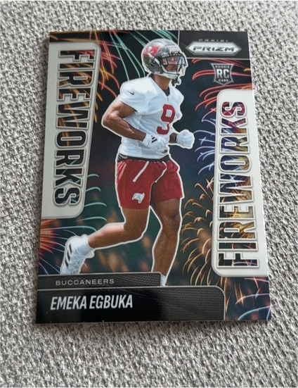 2025 Panini Prizm #2 Emeka Egbuka Fireworks — front