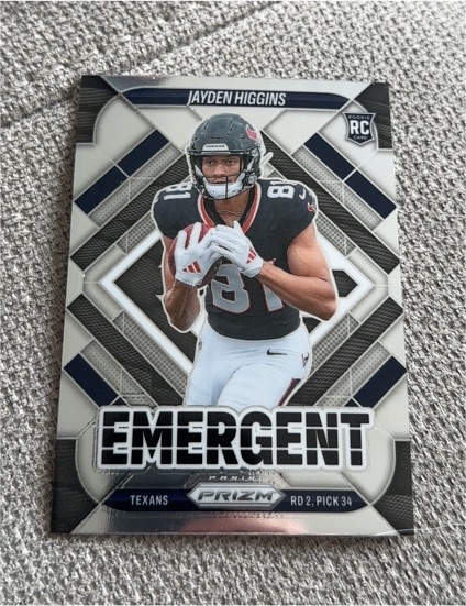 2025 Panini Prizm #14 Jayden Higgins Emergent — front