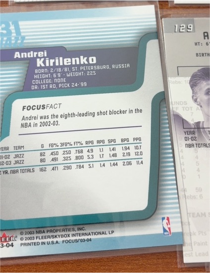 2003-04 Fleer Focus #31 Andrei Kirilenko — front