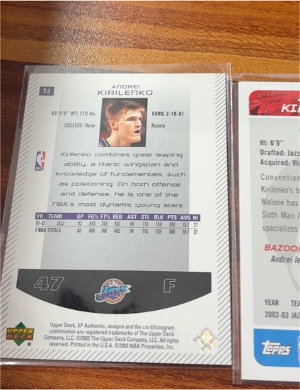 2002-03 Upper Deck Authentics #87 Andrei Kirilenko — front