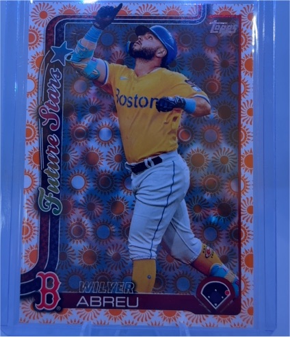 2025 Topps Series 2 #367 Wilyer Abreu Future Stars Holiday Sun Parallel — front