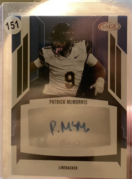 2024 Sage Hit #A-PM Patrick McMorris Autograph — front