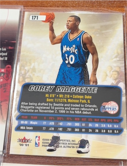 2000-01 Fleer Ultra #171 Corey Maggette — front