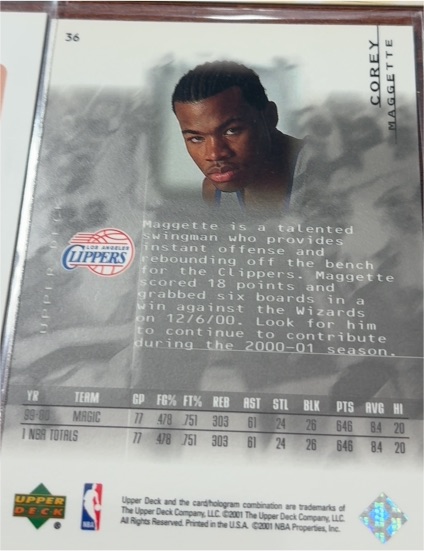 1999-00 Upper Deck #36 Corey Maggette — front