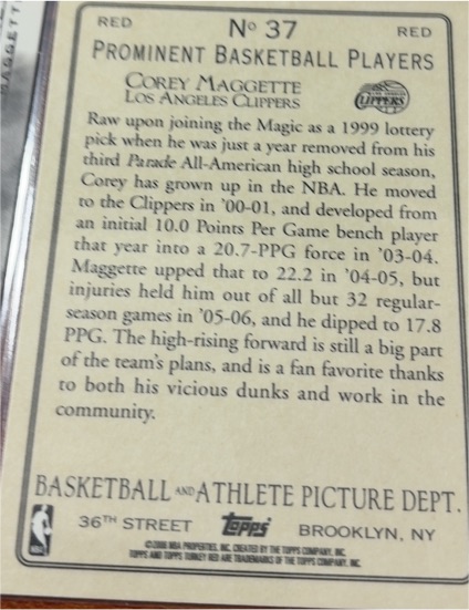2004 Topps #37 Corey Maggette — front