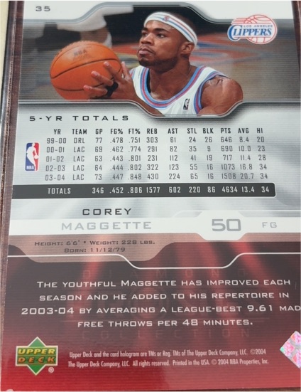 2003-04 Upper Deck #50 Corey Maggette — front