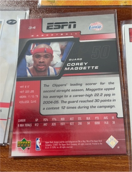 2005 Upper Deck ESPN #50 Corey Maggette — front