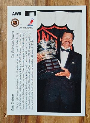 1991-92 Upper Deck #AW8 Dirk Graham Award Winner Holograms — front