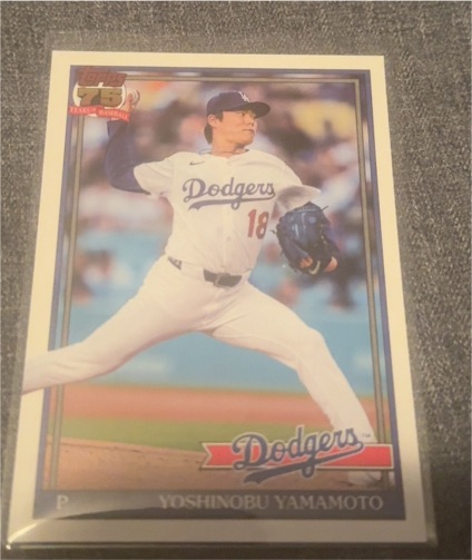2026 Topps Series 1 - 1991 Topps #T91-55 Yoshinobu Yamamoto — front