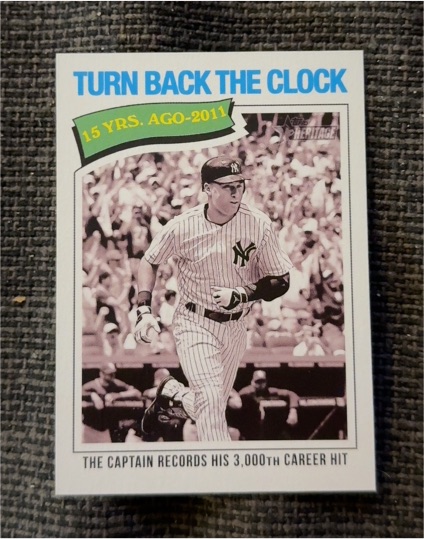 2026 Topps Heritage #335 Derek Jeter Turn Back The Clock — front