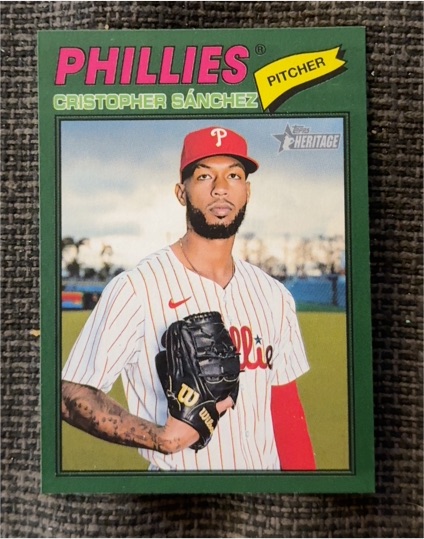 2026 Topps Heritage #110 Cristopher Sánchez — front