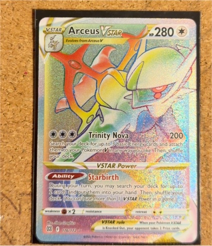 2022 Pokémon TCG Brilliant Stars #176 Arceus VSTAR — front