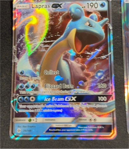 2017 Pokémon TCG Sun & Moon Base Set #35 Lapras GX — front