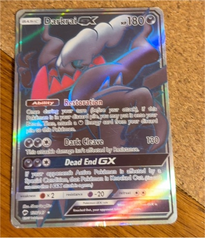 2017 Pokémon SM Burning Shadows #139 Darkrai GX — front