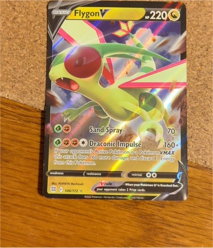 2022 Pokemon Brilliant Stars #106 Flygon V — front