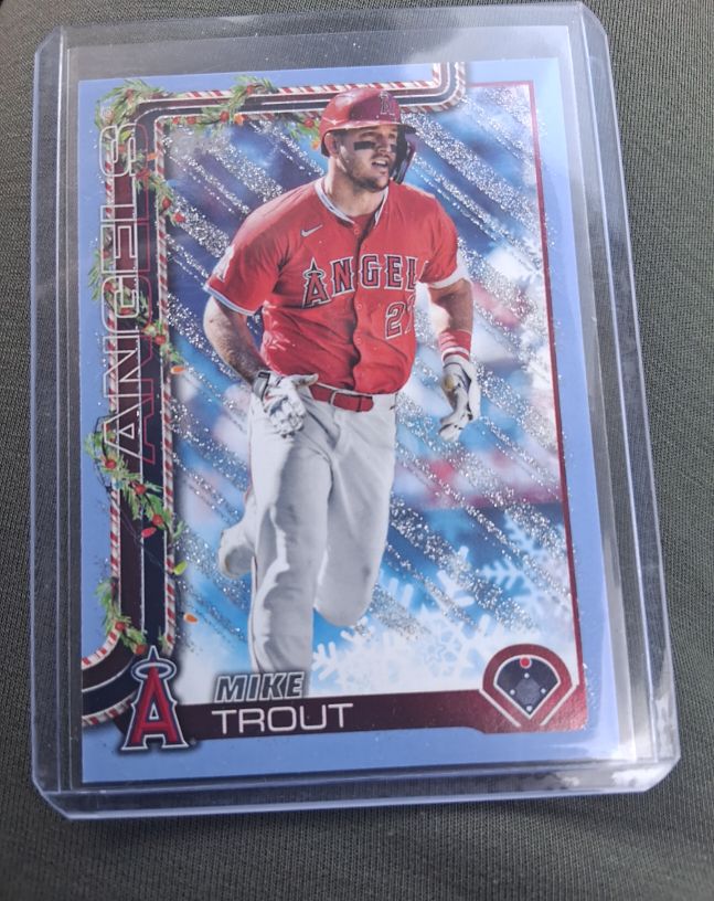 2025 Topps Holiday #H50 Mike Trout — front