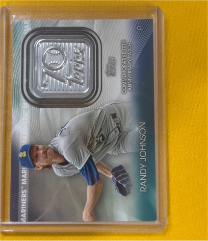 2021 Topps Series 2 #T70P-RJ Randy Johnson 70th Anniversary Logo Patch — front