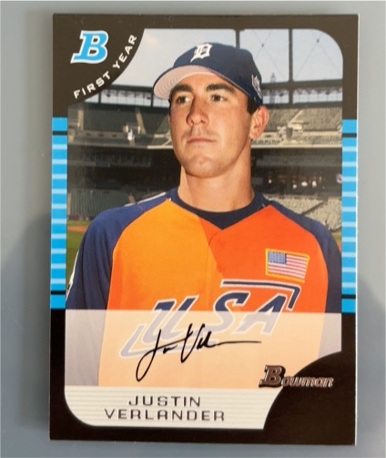 2005 Bowman Draft Picks & Prospects #BDP129 Justin Verlander — front