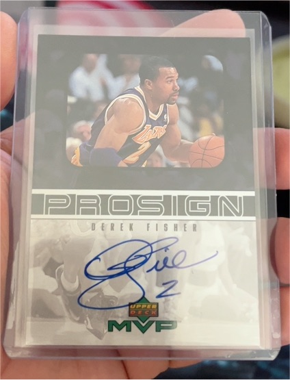 1999 Upper Deck Prosign #Derek Fisher — front