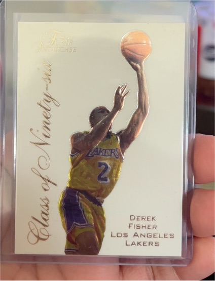 1996-97 Flair Showcase #7 Derek Fisher — front