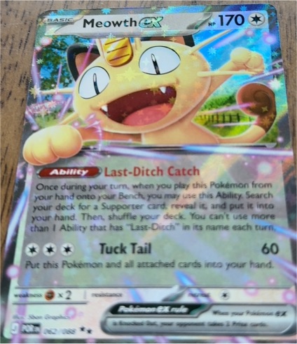 2023 Pokémon TCG Meowth EX #062 — front