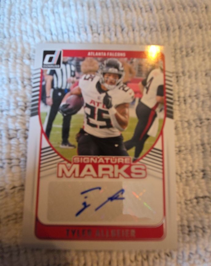 2024 Donruss Signature Marks #SMA-TAL Tyler Allgeier — front