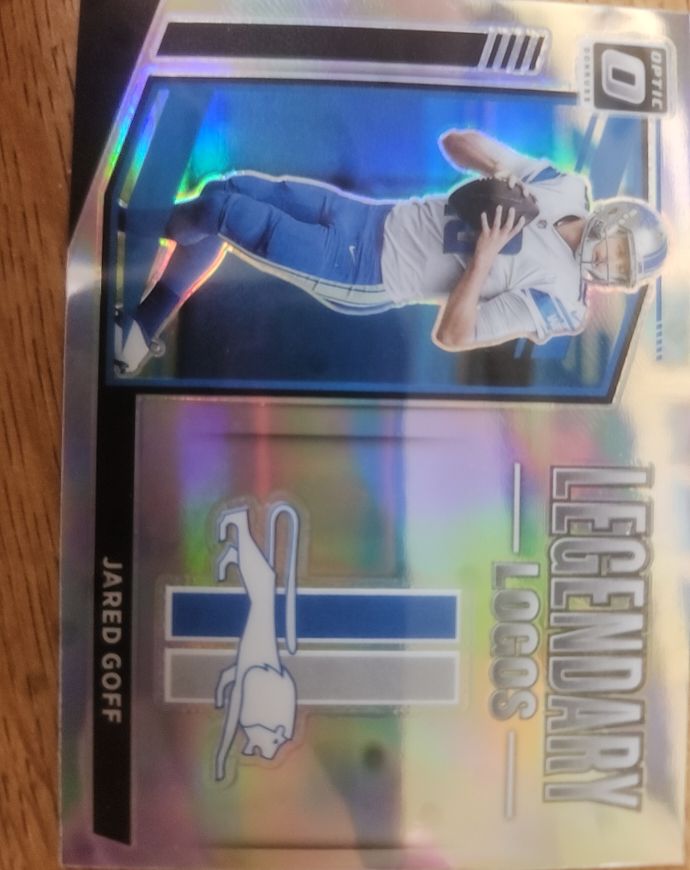 2021 Panini Donruss Optic #LL-7 Jared Goff Legendary Logos Silver Prizm — front